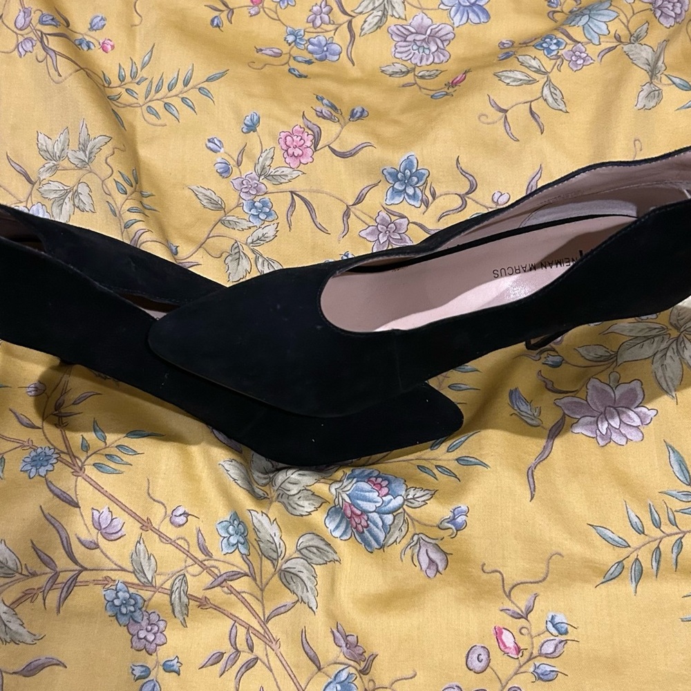 Neiman Marcus Black Suede High Heels